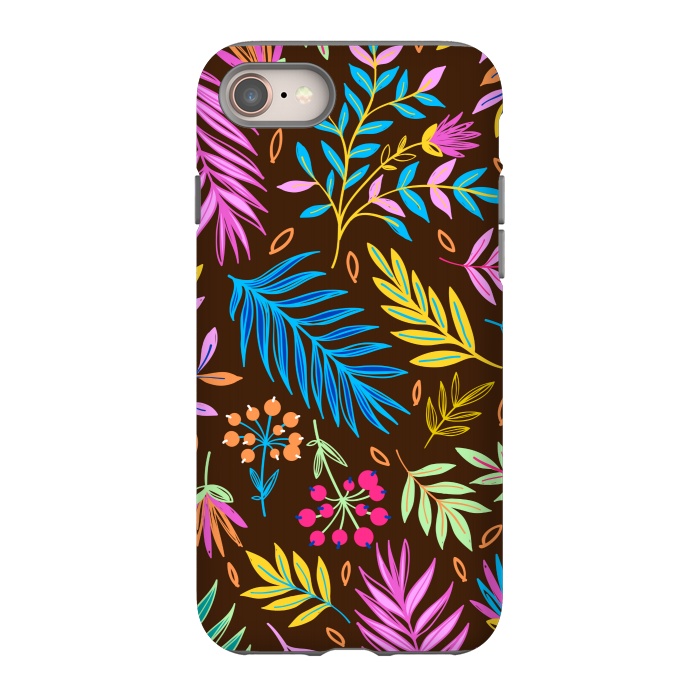 iPhone 8 StrongFit MULTICOLOUR LEAF PATTERN by MALLIKA
