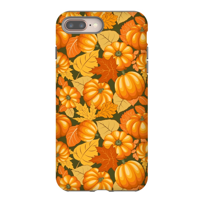 iPhone 8 plus StrongFit Pumpkins and Autumn Leaves Party by BluedarkArt