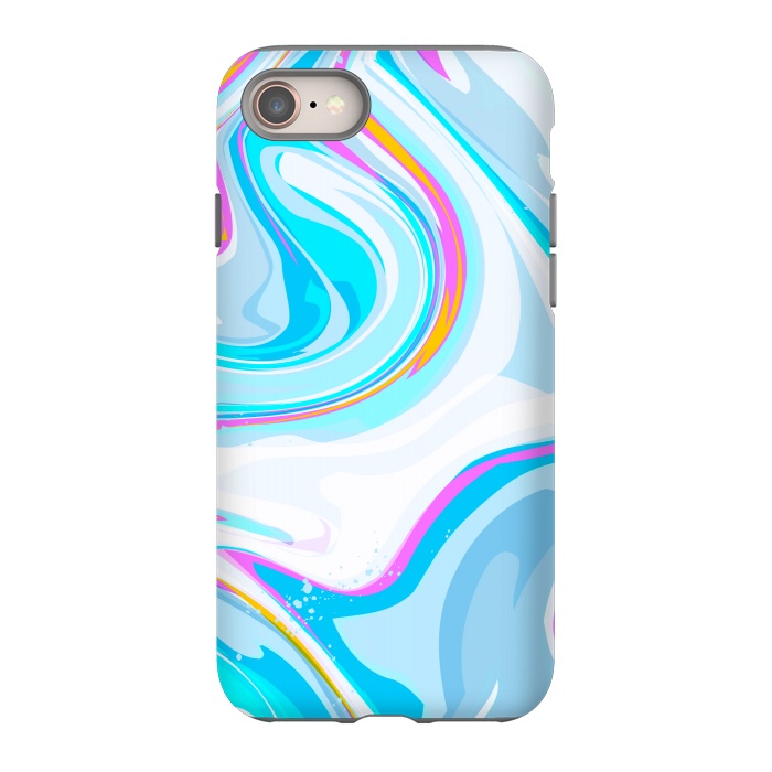 iPhone 8 StrongFit BLUE PINK MARBLE PRINT by MALLIKA