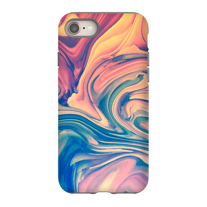 iPhone 8 StrongFit Marble Paint splash Colorful fluid by ArtsCase