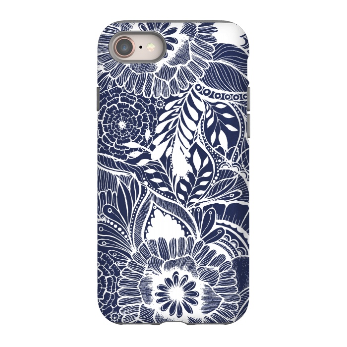 iPhone 8 StrongFit BlueFlorals by Rose Halsey