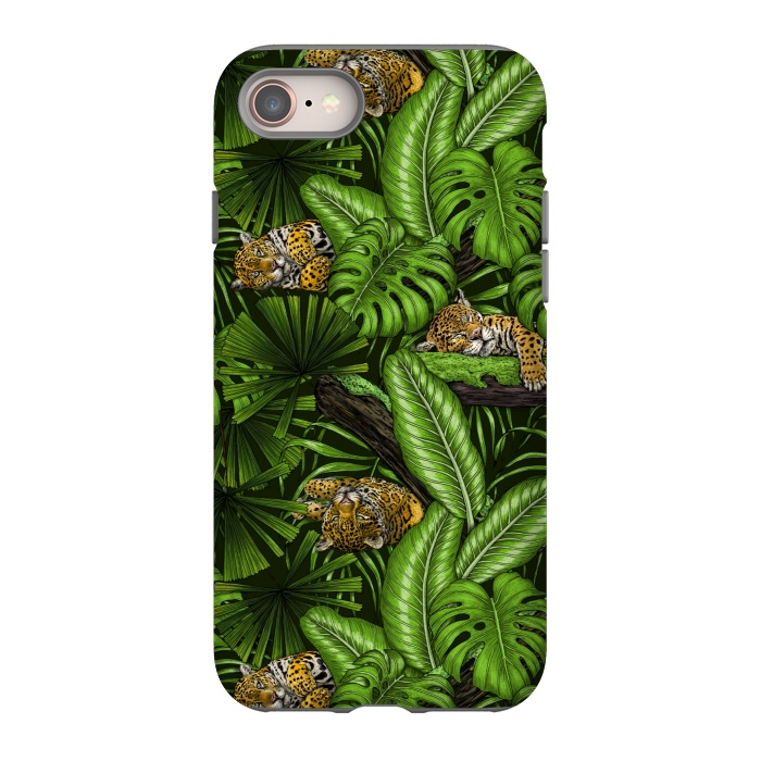 iPhone 8 StrongFit Jungle kitties by Katerina Kirilova