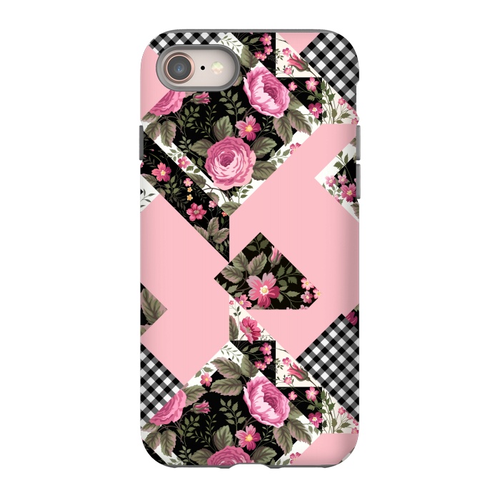iPhone 8 StrongFit elegant roses with pink background by ArtsCase