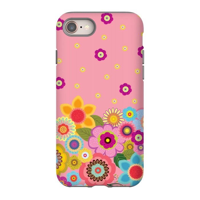 iPhone 8 StrongFit assorted spring flowers by ArtsCase