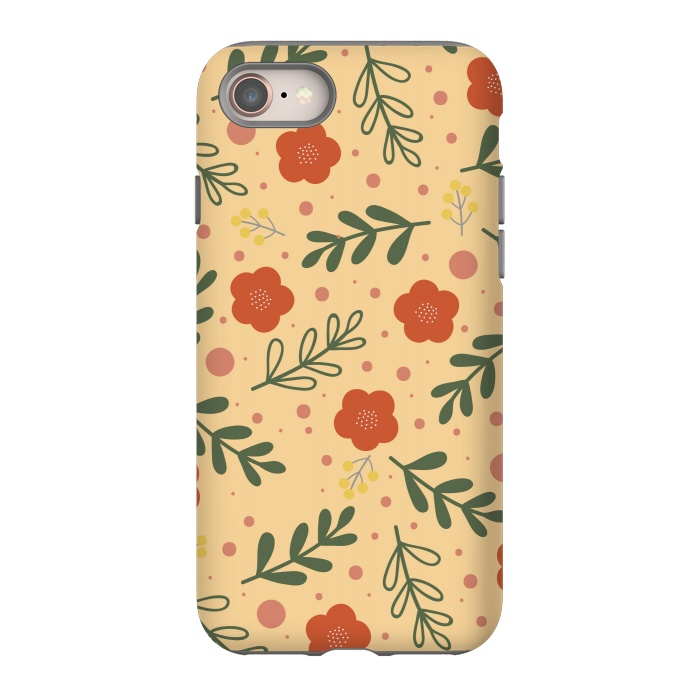 iPhone 8 StrongFit orange flowers for october by ArtsCase