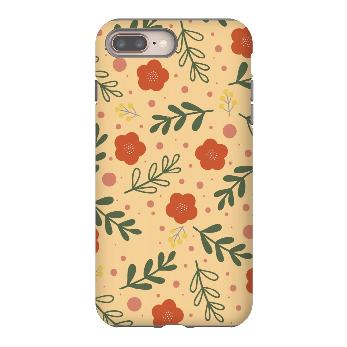 iPhone 8 plus StrongFit orange flowers for october by ArtsCase