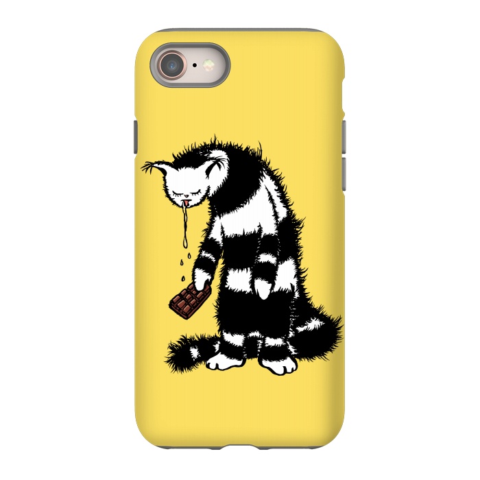 iPhone 8 StrongFit Weird Cat Creature Funny Chocolate Lover  by Boriana Giormova