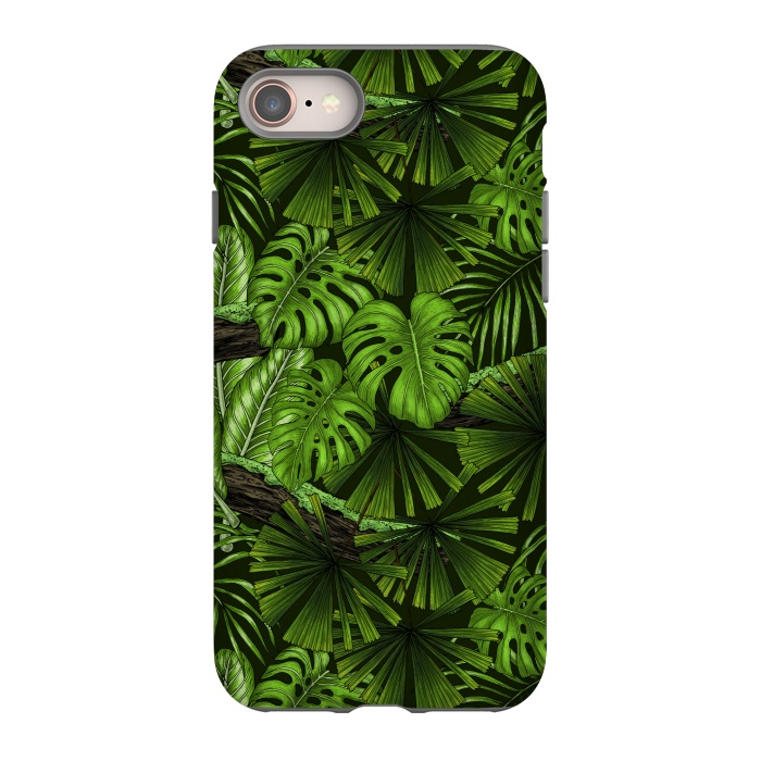 iPhone 8 StrongFit Jungle leaves by Katerina Kirilova
