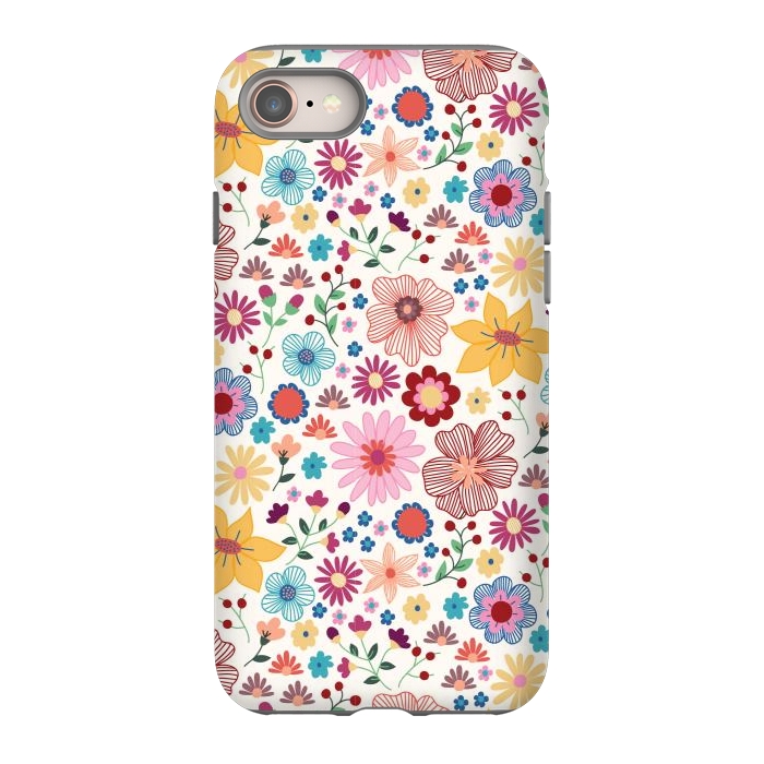 iPhone 8 StrongFit Springtime Wild Bloom by TracyLucy Designs