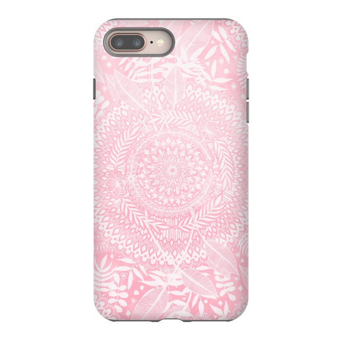 iPhone 8 plus StrongFit Medallion Pattern in Blush Pink by Micklyn Le Feuvre