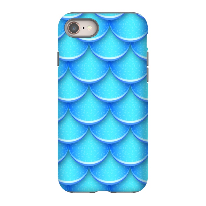 iPhone 8 StrongFit MERMAID BLUE SCALES by MALLIKA