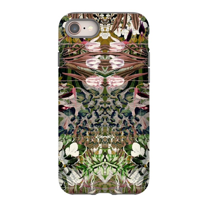 iPhone 8 StrongFit Vintage tulips and foliage botanical pattern by Oana 