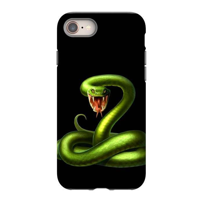iPhone 8 StrongFit green snake by haroulita