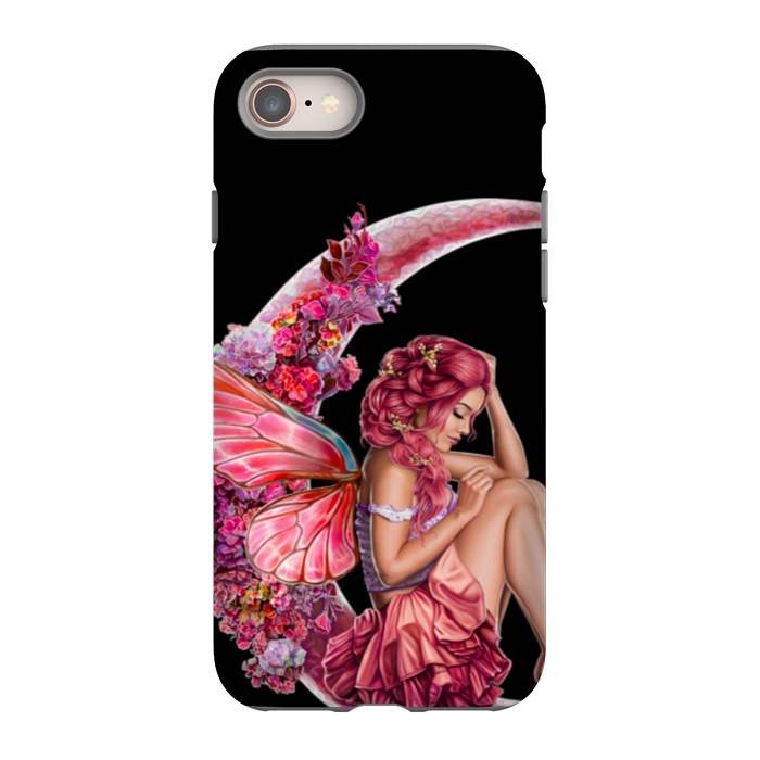 iPhone 8 StrongFit pink moon fairy by haroulita