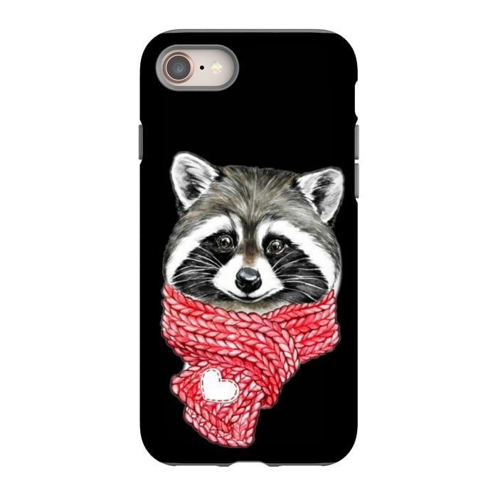 iPhone 8 StrongFit cute Raccoon by haroulita