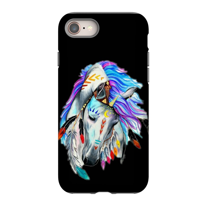 iPhone 8 StrongFit feather horse by haroulita