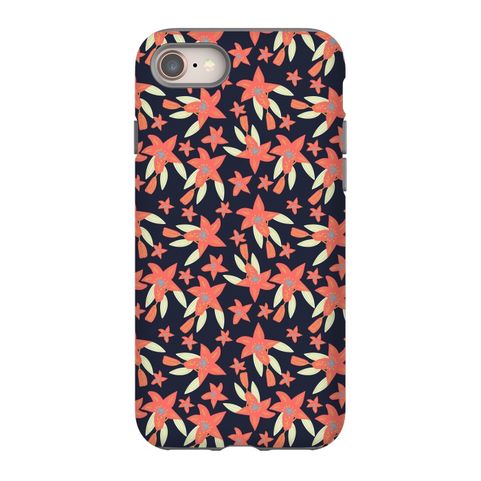 iPhone 8 StrongFit tiger lily flowers by Lovi Dianti