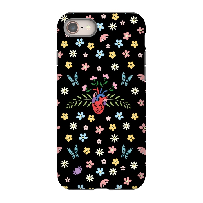 iPhone 8 StrongFit Blooming heart by Laura Nagel