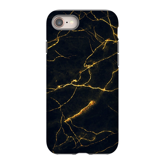 iPhone 8 StrongFit Gold & black marble by Jms