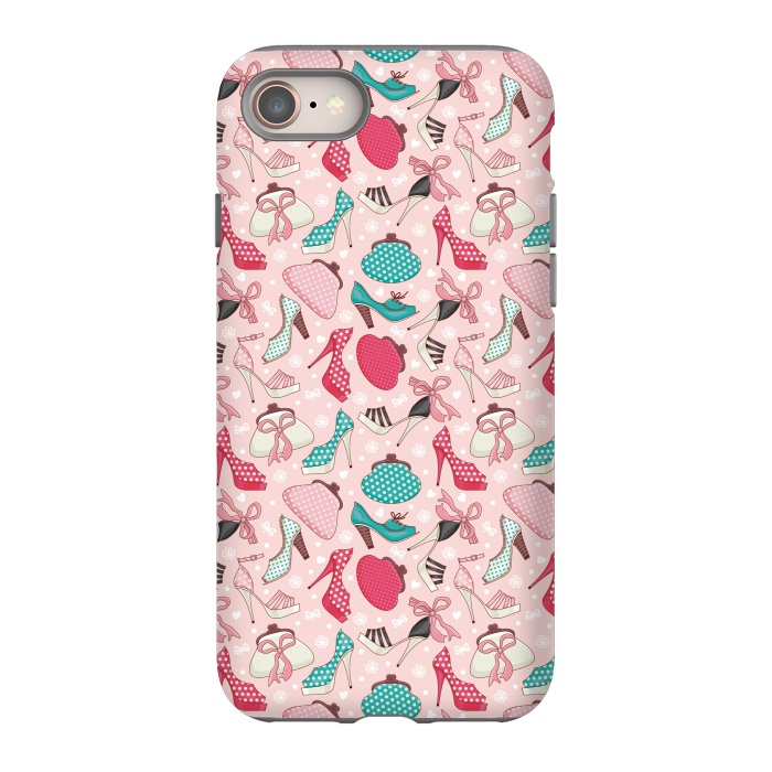 iPhone 8 StrongFit Pattern With Women's Shoes And Handbags by ArtsCase