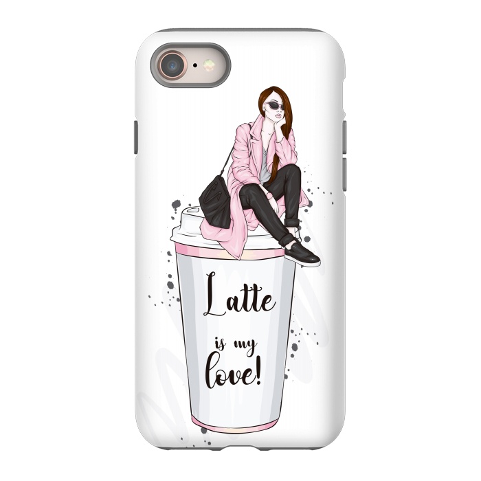 iPhone 8 StrongFit A Fashionable Woman Loves Latte by ArtsCase