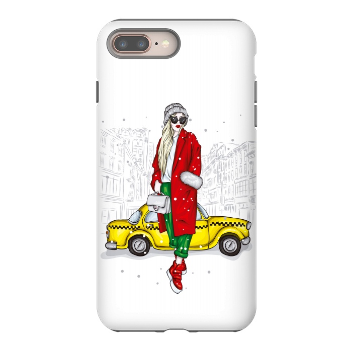 iPhone 8 plus StrongFit Taxi and the city by ArtsCase