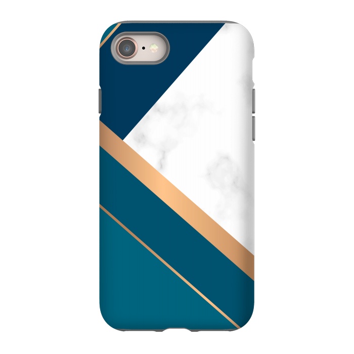 iPhone 8 StrongFit Marble gold triangles on the marble design by ArtsCase