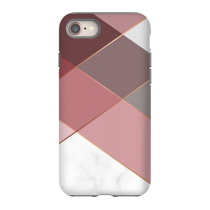iPhone 8 StrongFit Marble Pattern Polygonal Lines by ArtsCase