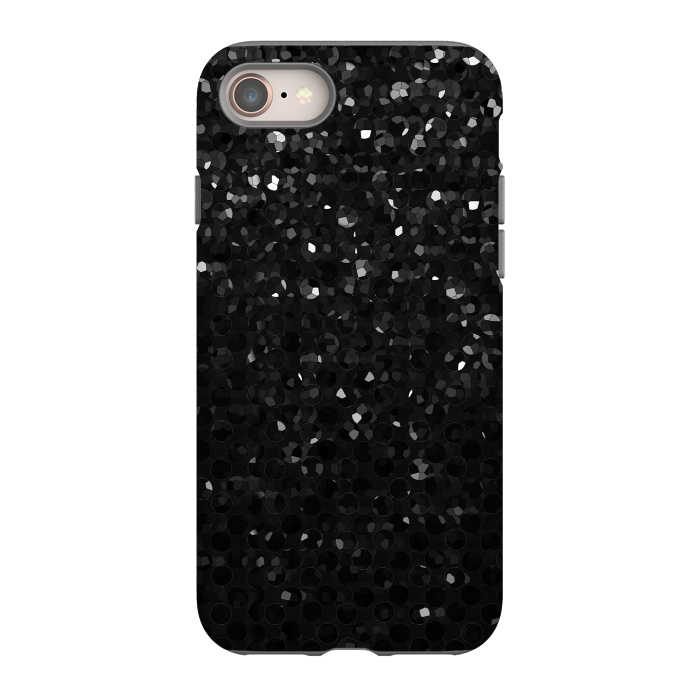 iPhone 8 StrongFit Black Crystal Bling Strass G283 by Medusa GraphicArt