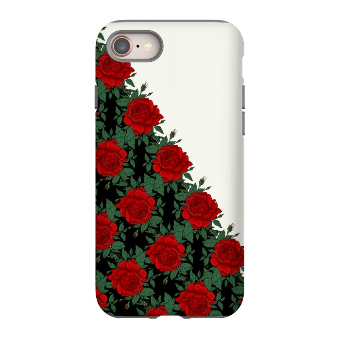 iPhone 8 StrongFit Red roses pattern by Jms