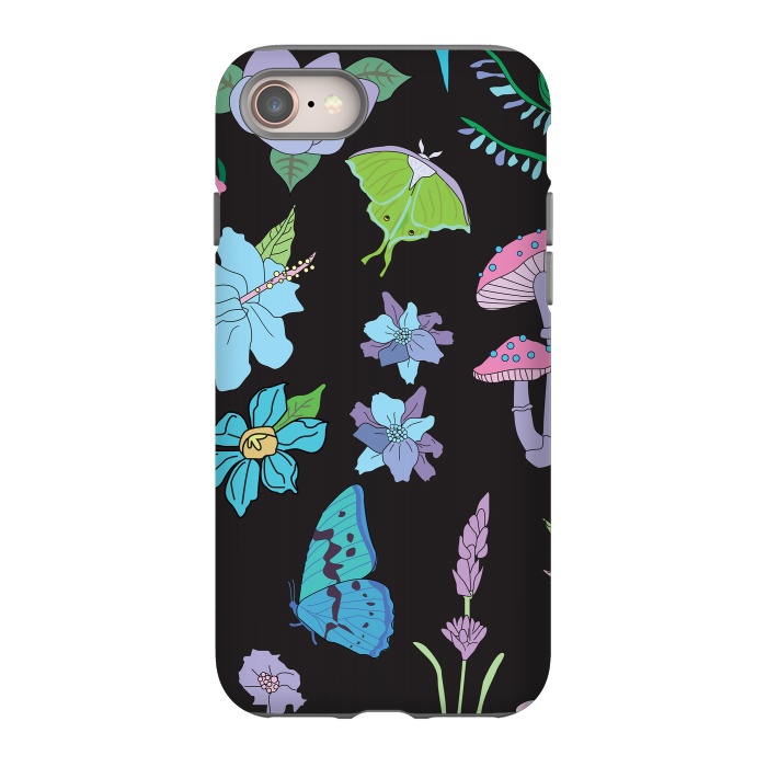 iPhone 8 StrongFit Garden Witch Pastel Mushrooms, Flowers, Butterflies by Luna Elizabeth Art