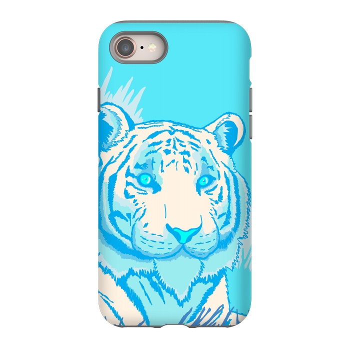 iPhone 8 StrongFit The blue tiger by Steve Wade (Swade)