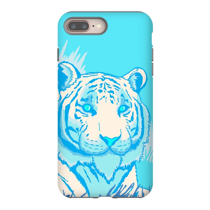 iPhone 8 plus StrongFit The blue tiger by Steve Wade (Swade)