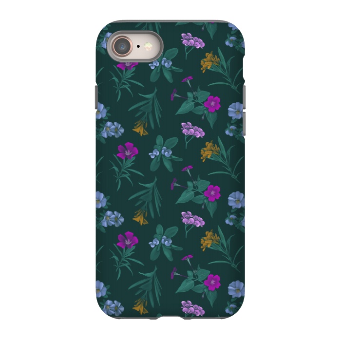 iPhone 8 StrongFit Tropical Flowers by Tishya Oedit