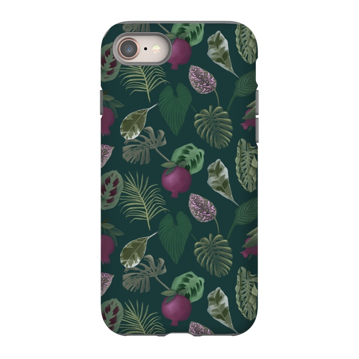 iPhone 8 StrongFit Pomegranates & Palm Leaves by Tishya Oedit