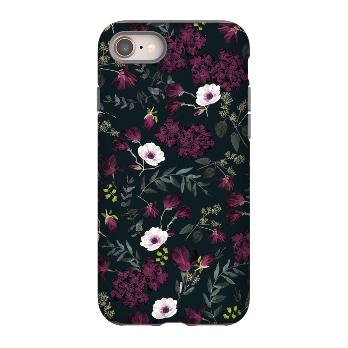 iPhone 8 StrongFit Romantic Pattern Dark by Anis Illustration