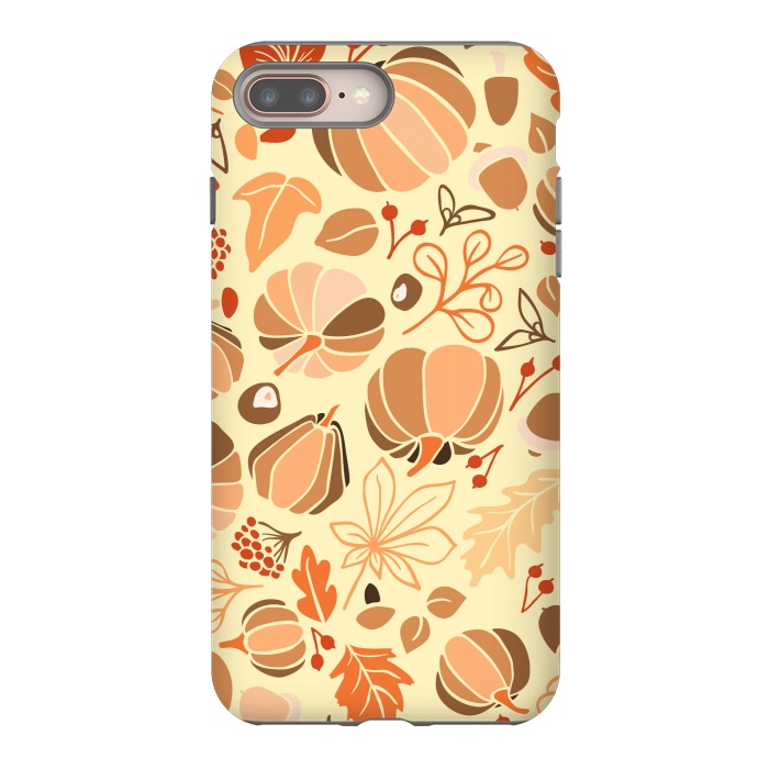 iPhone 8 plus StrongFit Fall Fruits in Orange and Yellow by Paula Ohreen