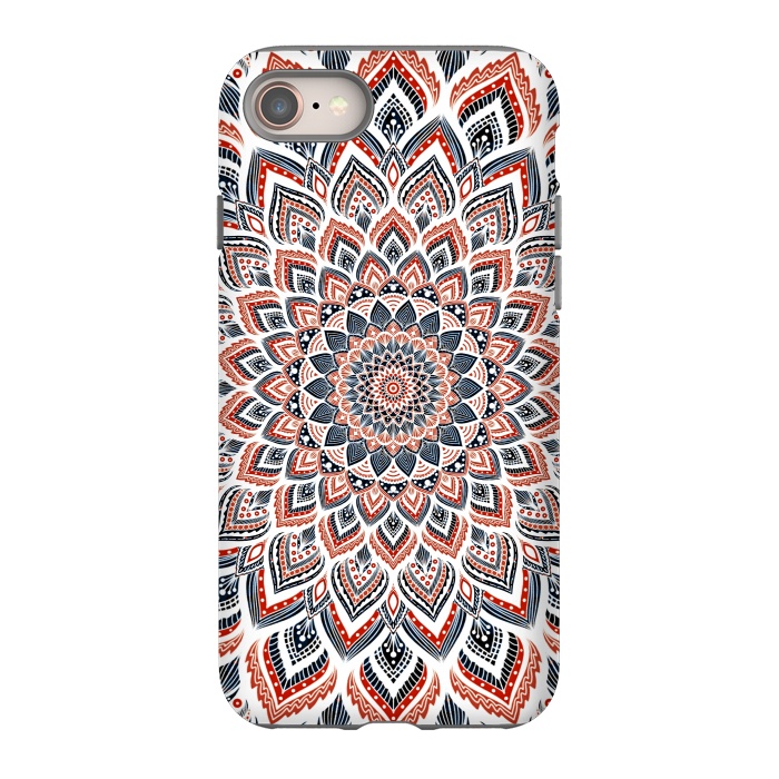 iPhone 8 StrongFit Blue red mandala by Jms