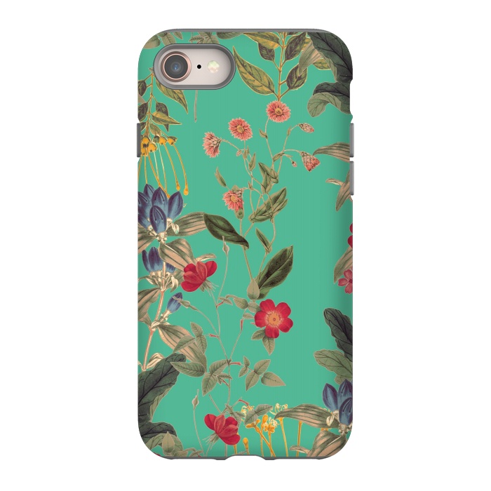 iPhone 8 StrongFit Aqua Blooms by Zala Farah