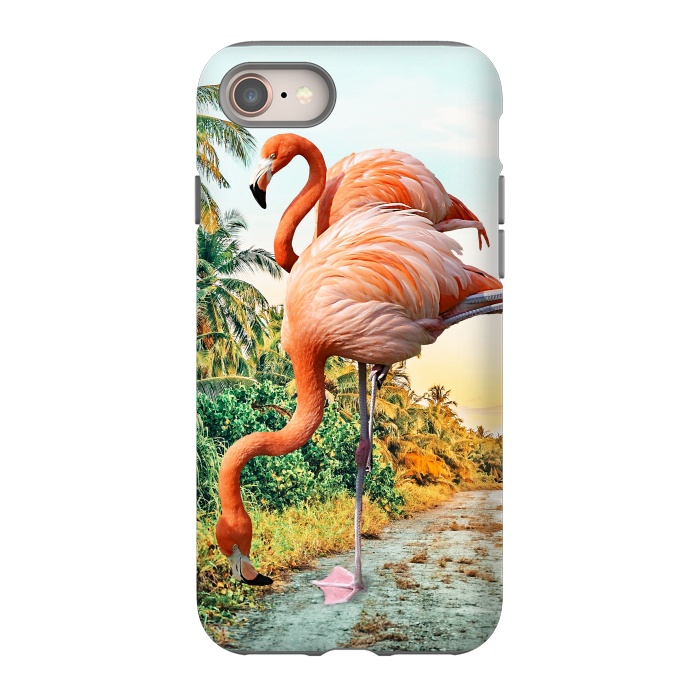 iPhone 8 StrongFit Flamingo Vacay by Uma Prabhakar Gokhale