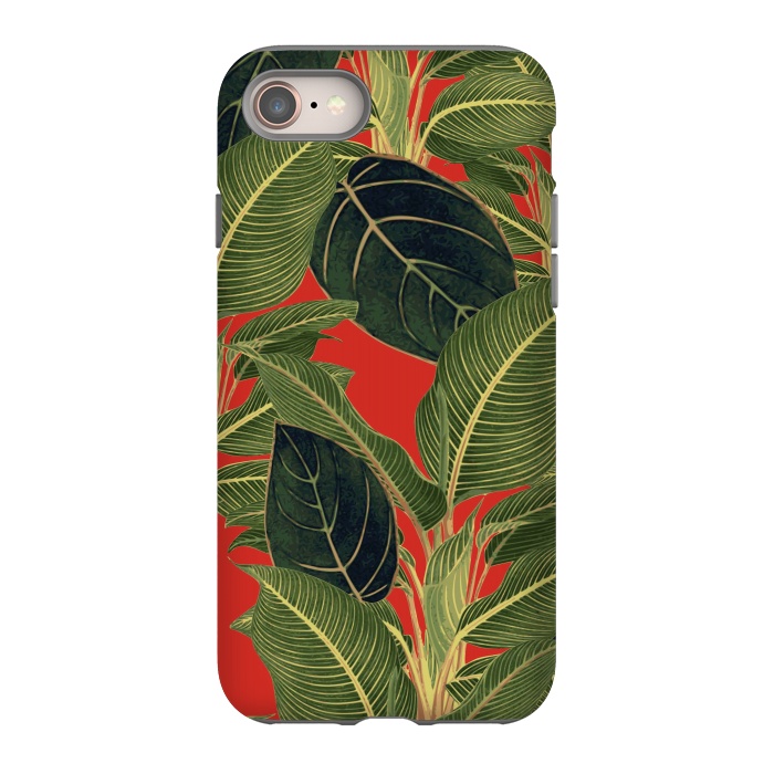 iPhone 8 StrongFit Red Tropic Bloom by Zala Farah
