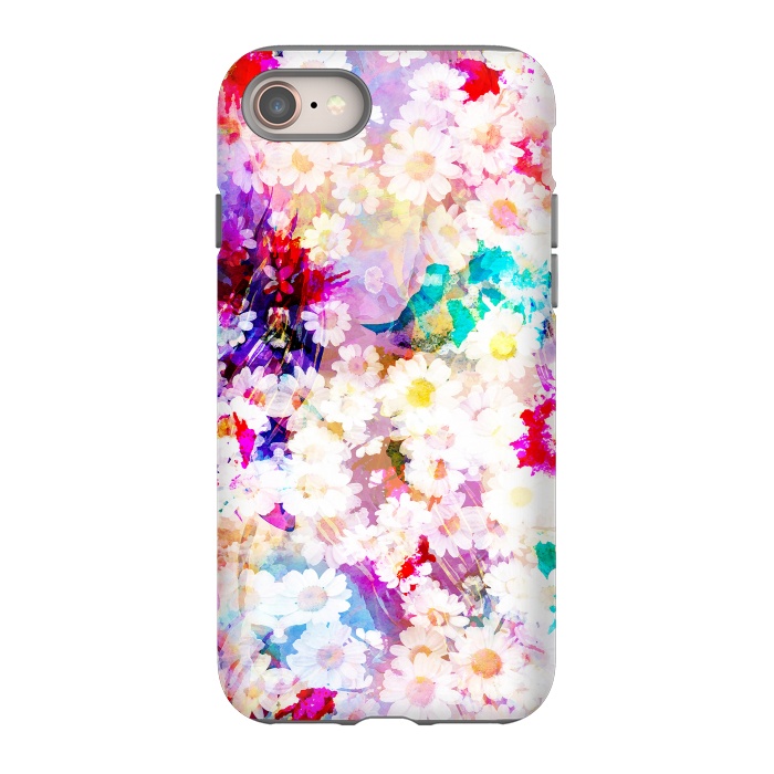 iPhone 8 StrongFit Colorful watercolor daisy petals by Oana 