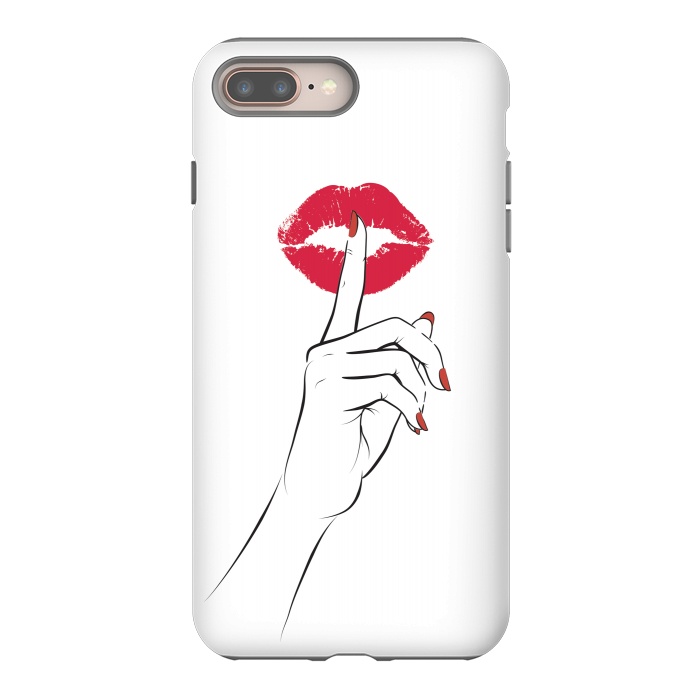 iPhone 8 plus StrongFit Red Lips Secret by Martina