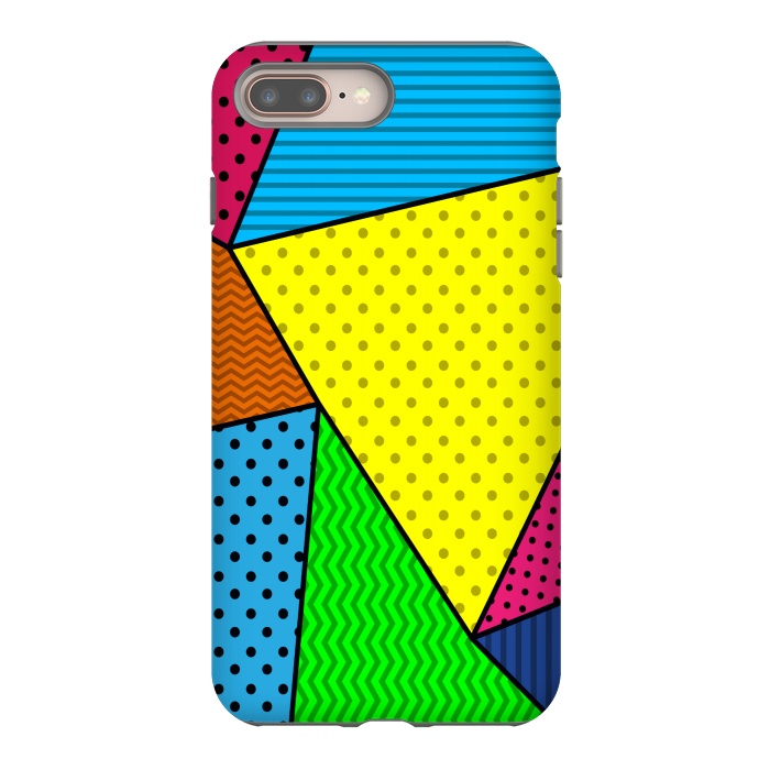 iPhone 8 plus StrongFit colourful abstract dotted pattern by MALLIKA