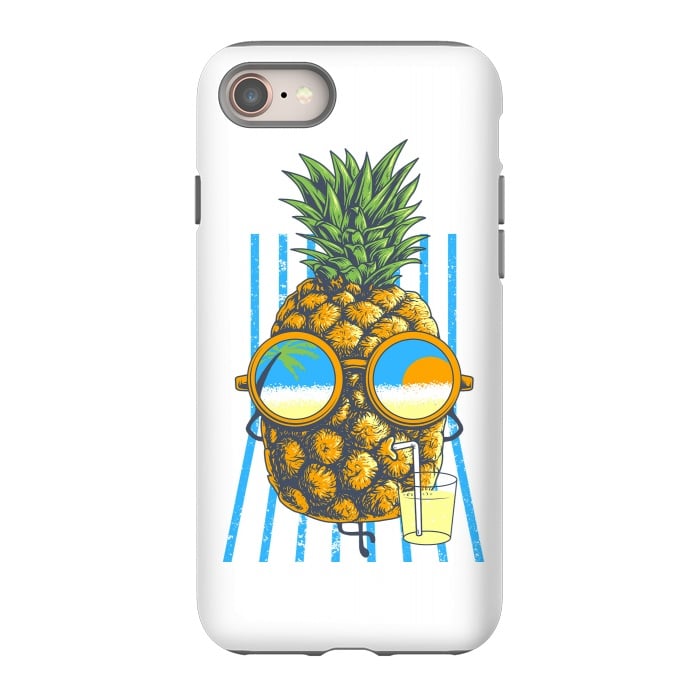 iPhone 8 StrongFit Pineapple Sunbathe by Afif Quilimo