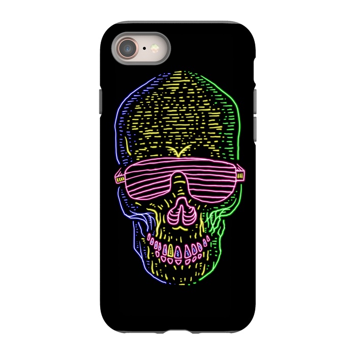 iPhone 8 StrongFit Skull Neon 1 by Afif Quilimo