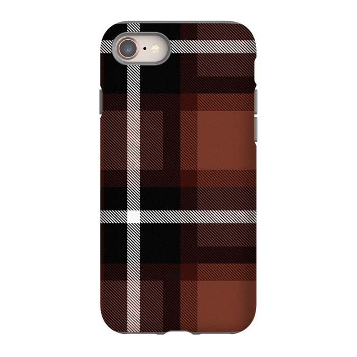 iPhone 8 StrongFit Autumn Foliage Plaid by TMSarts