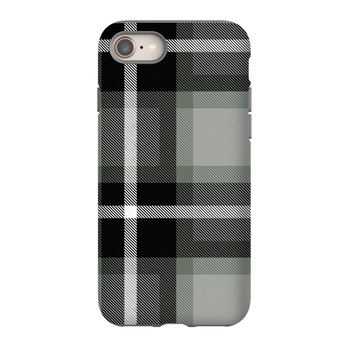 iPhone 8 StrongFit Warm Gray Scottish Plaid by TMSarts