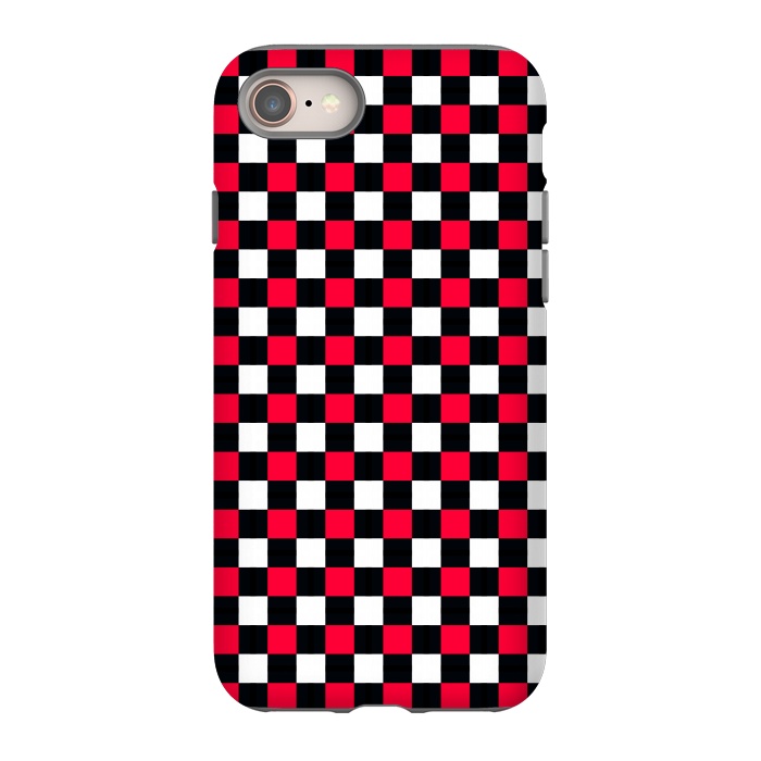 iPhone 8 StrongFit Red and Black Checkered by TMSarts