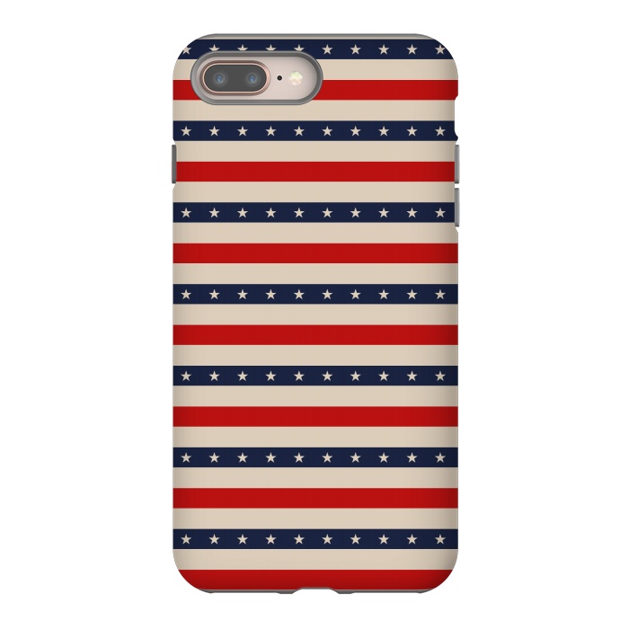 iPhone 8 plus StrongFit Patriotic Pattern by TMSarts